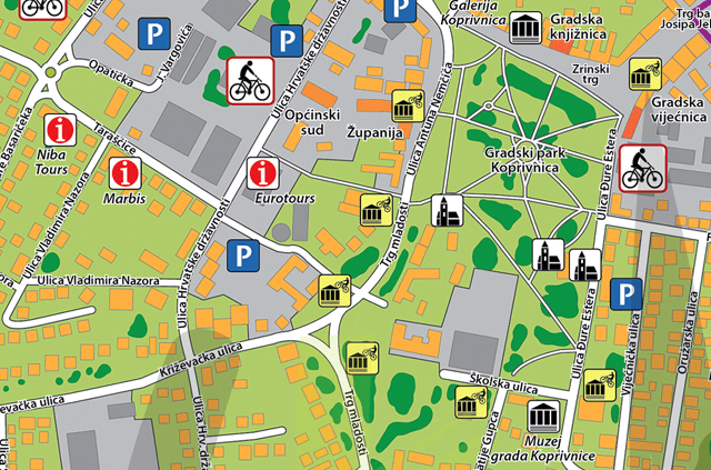 koprivnica karta grada Koprivnica koprivnica karta grada