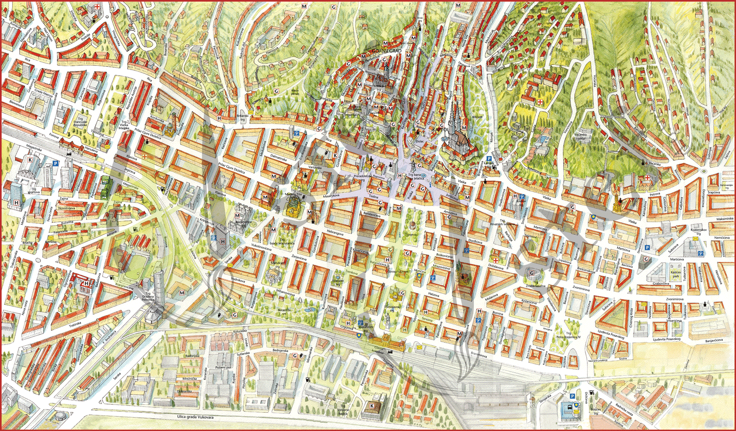 karta grada zagreba satelit Panoramske karte | Slikovne karte karta grada zagreba satelit