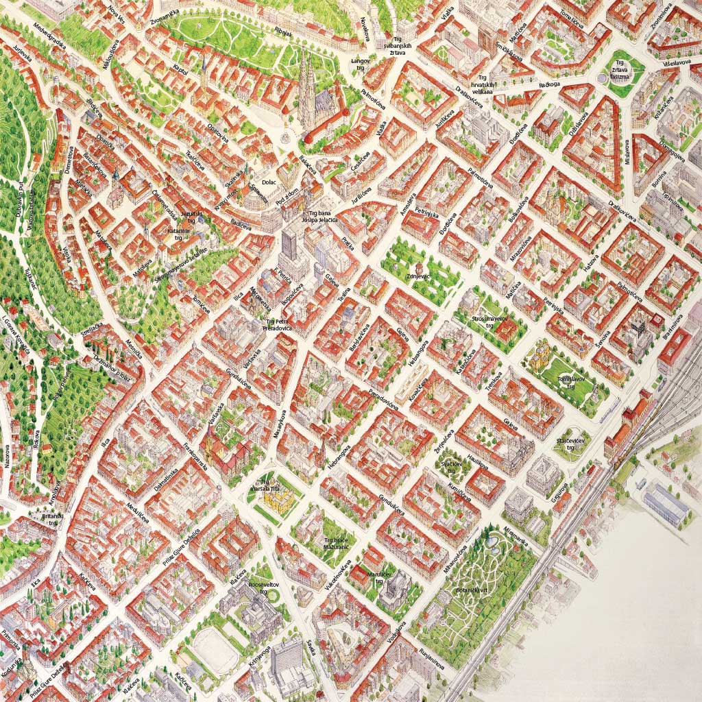 Zagreb centar kocka 1991
