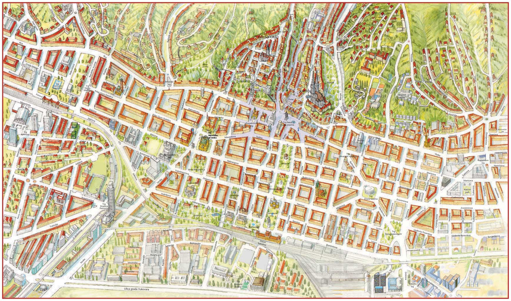 Zagreb centar panorama 2023
